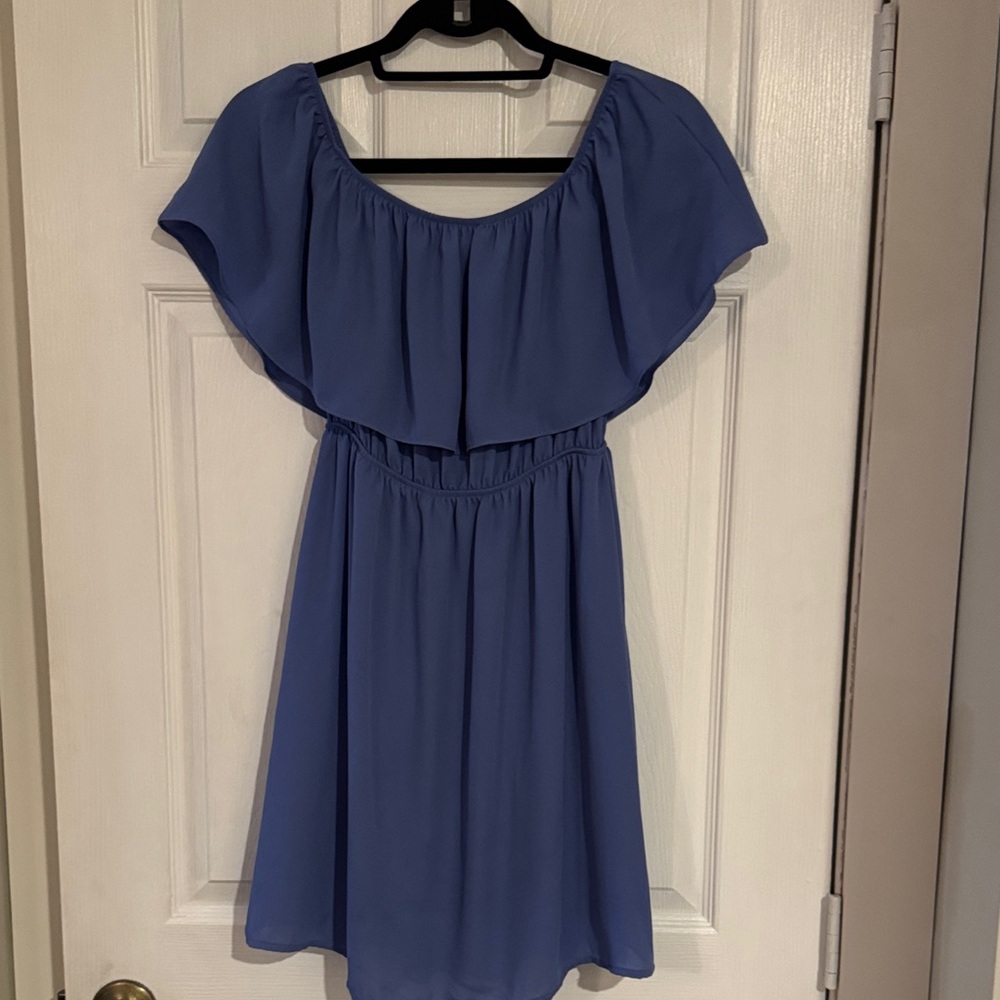 Coveted Clothing Elegant Violet Off the Shoulder  Dress